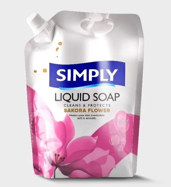 Fragrances: Queen's Flower, Sakora Flower, Heaven's Lavender, Tropical Punch, Fresh Passion, Coconut Liquid Hand Soap — 1500 ml Refill Pouch — SIMPLY by DTIC